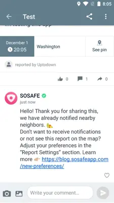 SOSAFE android App screenshot 3